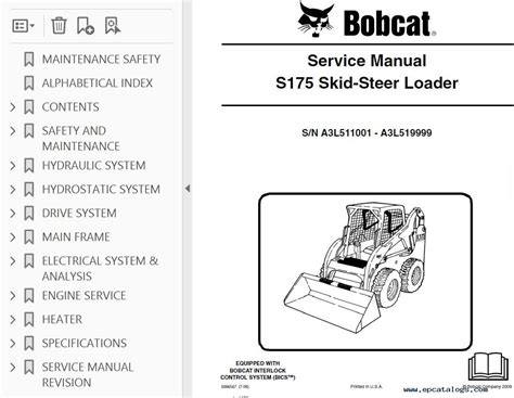 bobcat s175 skid steer loader specs|bobcat s175 manual.